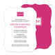 Raspberry Square Initials Invitations Image 2 of 10